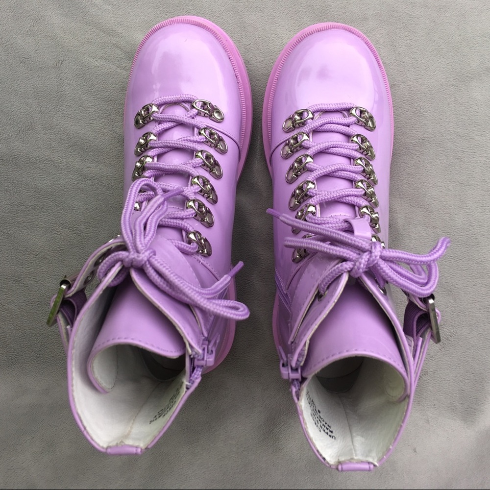 Jeffrey Campbell Czech Boots Lilac Purple 6.5 - Picture 4 of 8